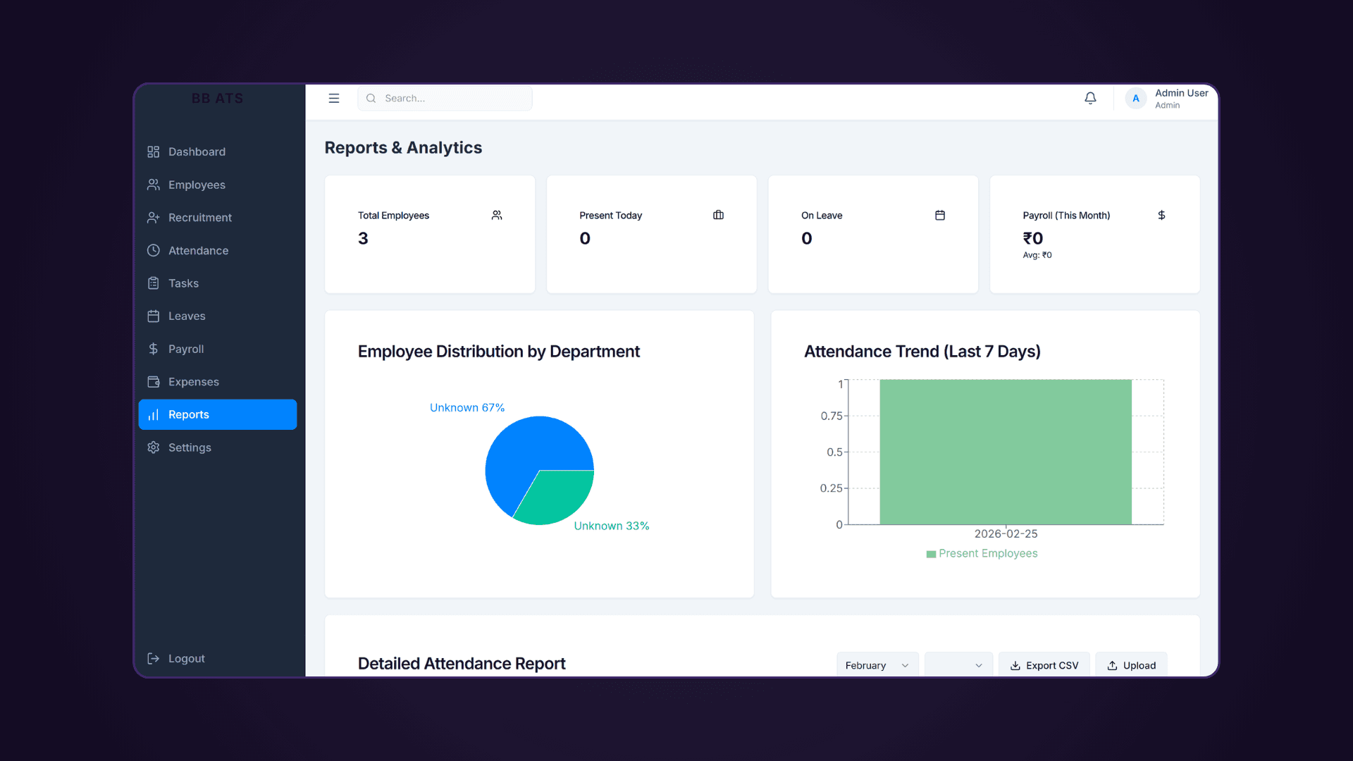 Attendance Tracking System screenshot 3