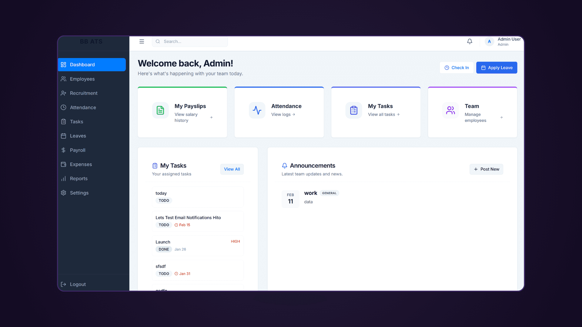 Attendance Tracking System